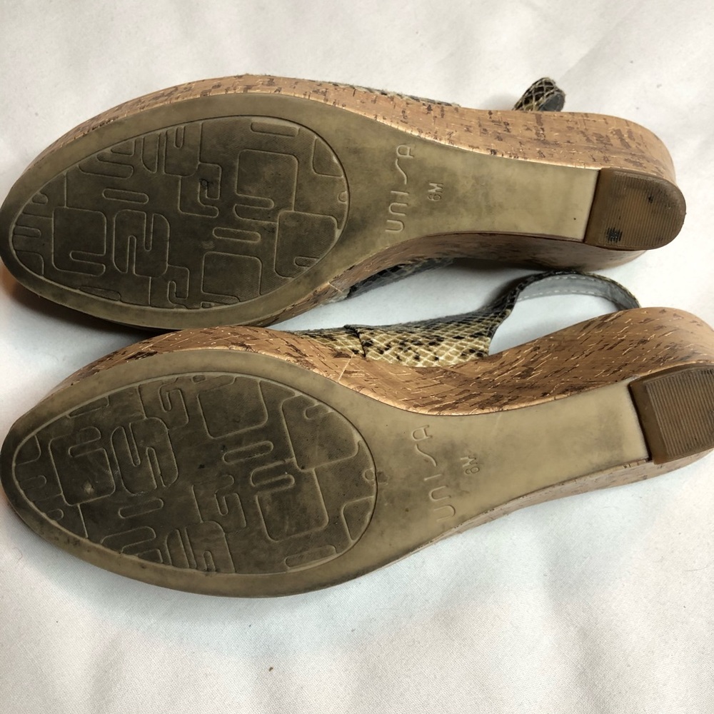 Unisa Snakeskin Print Wedge Open Toe Sandals - image 6